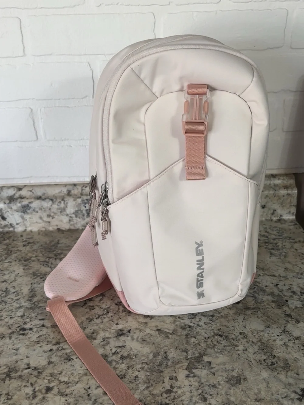 Stanley White & Blush Pink Mini Sling Backpack - Picture 1 of 4